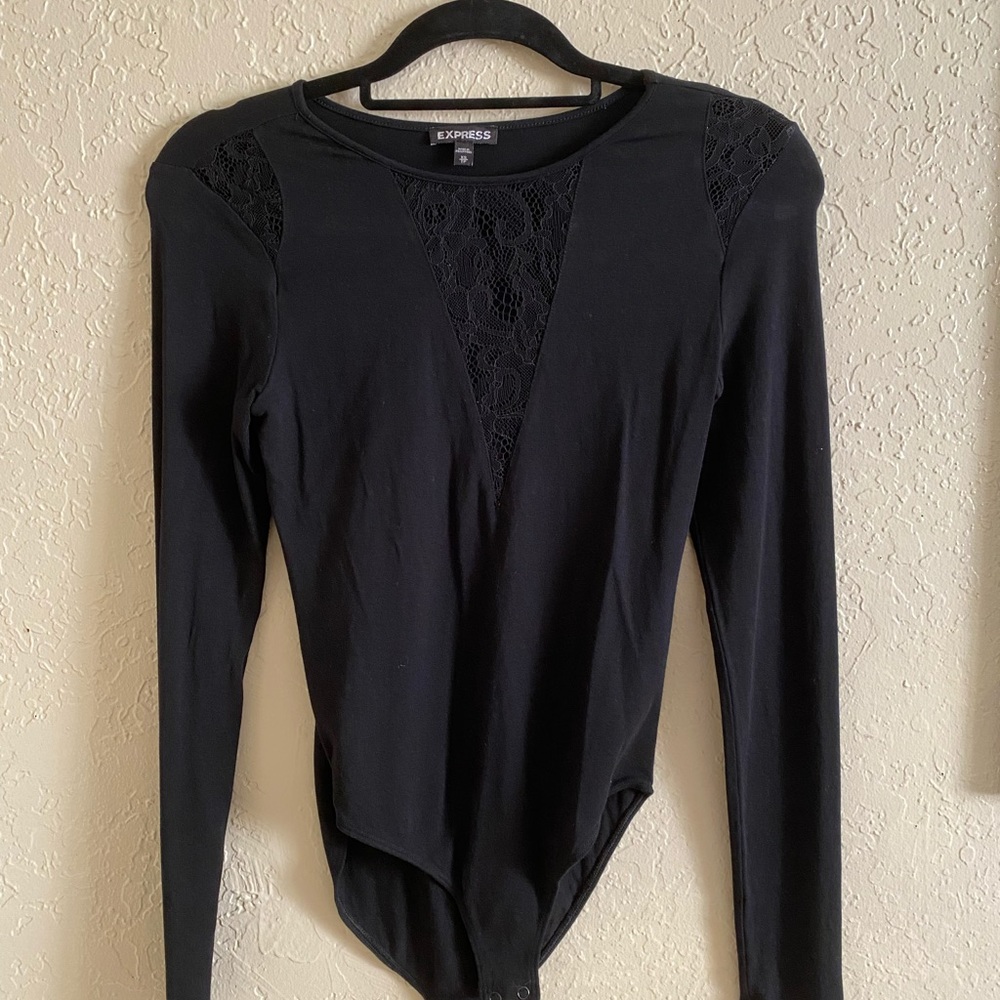 Express Black Body Suit Extra Small